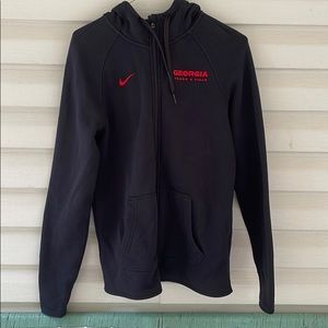 Black Nike Georgia track & field full zip hoodie